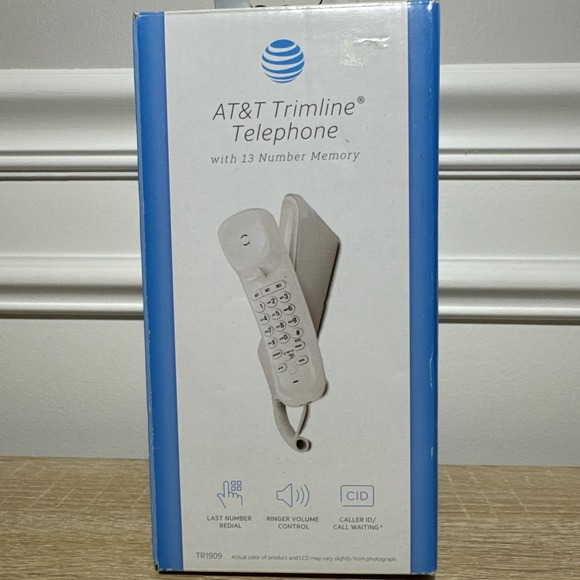 AT&T Landline Phone Corded Home Office Desk Telephone Large Display,‎ White - Picture 1 of 4